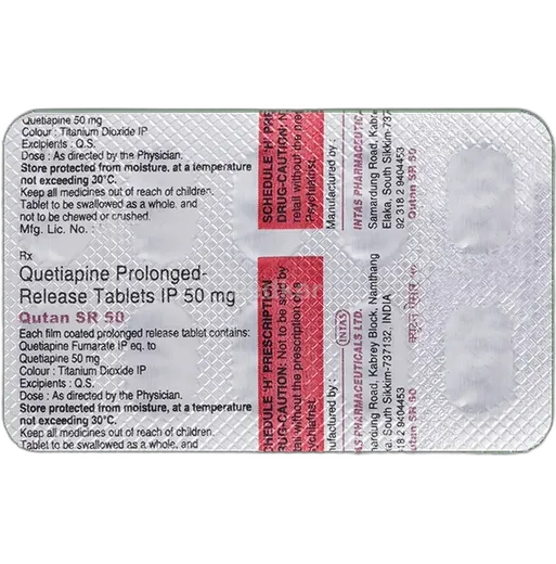 qutan sr 50mg tablet 10's